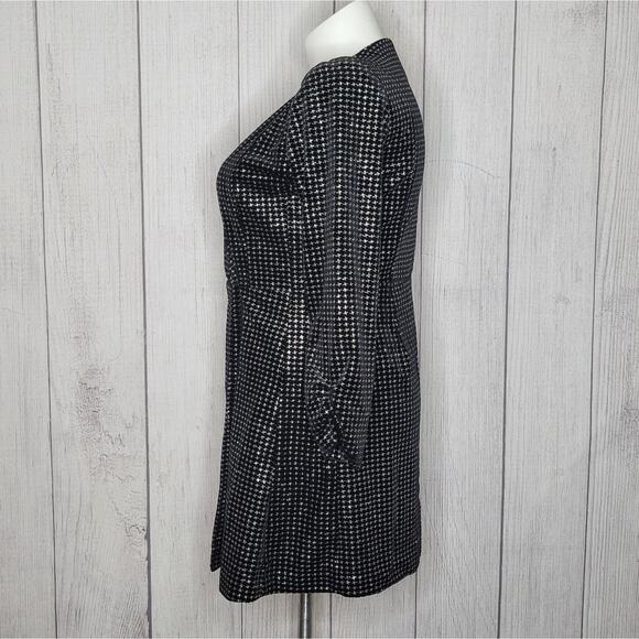 ASTR The Label Black Velvet & Silver Career Corporate Blazer Dress, size XL - Picture 3 of 7